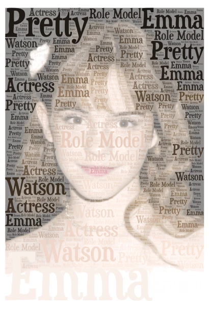 Emma Watson word cloud art