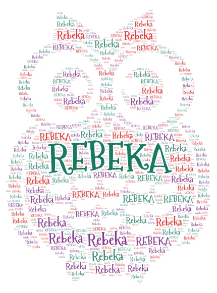 rebeka word cloud art