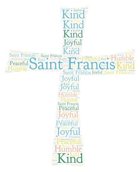 SAINT FRANCIS word cloud art