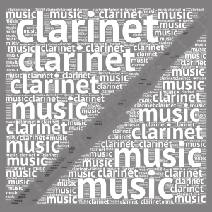 clarinet word cloud art