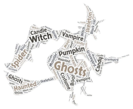 Halloween Witch word cloud art