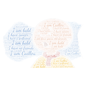 Caillou  word cloud art