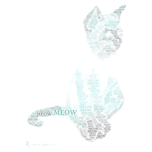Galaxy Cat word cloud art