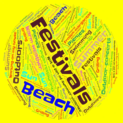 summer word cloud art