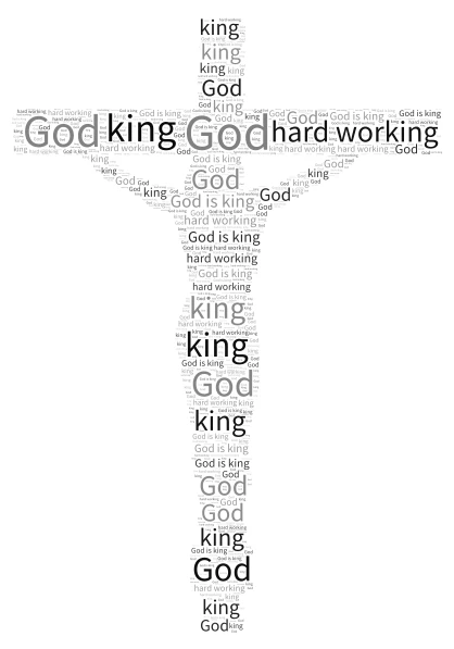 God is king of all word cloud art