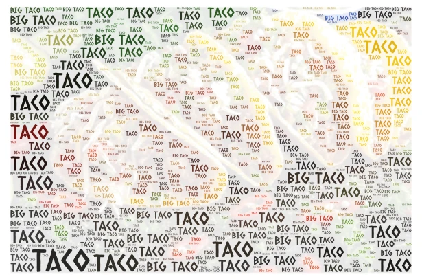 These are not tacos word cloud art