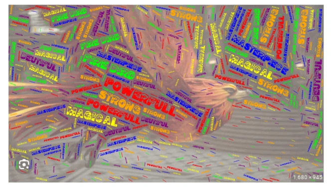 Pheonix word cloud art
