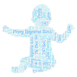 baby word cloud art