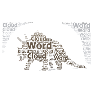 Dinosaur word cloud art