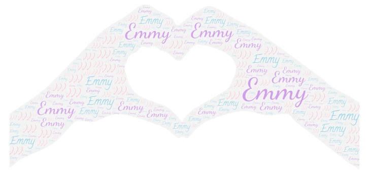 Emmy word cloud art