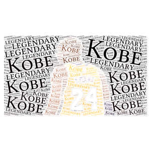 Kobe bryant word cloud art