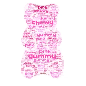 gummy bear word cloud art