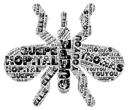 poutine word cloud art