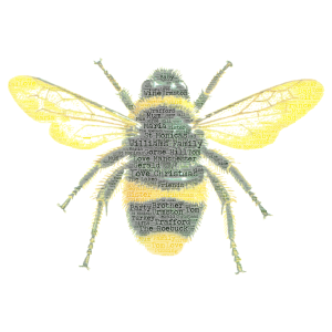 Manchester Christmas Bee  word cloud art