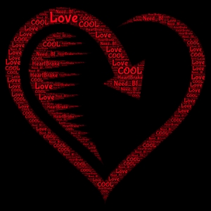  Love is Strong  word cloud art
