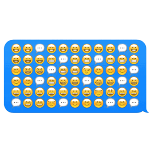emojis word cloud art