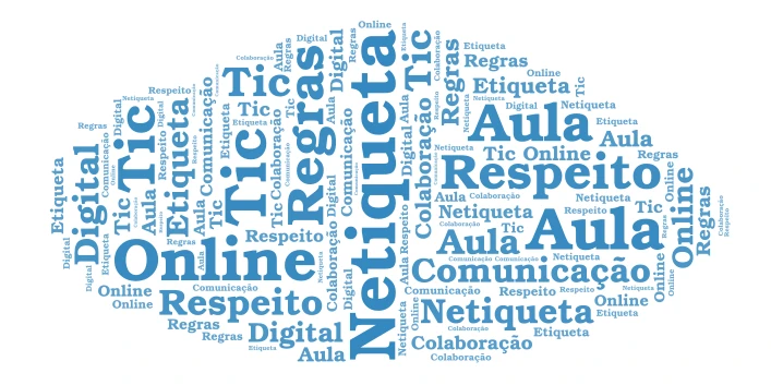 Regras de Netiqueta - Aula de TIC word cloud art