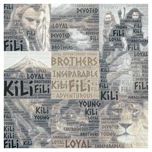  Fili and Kili word cloud art