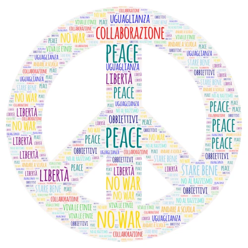  peace word cloud art
