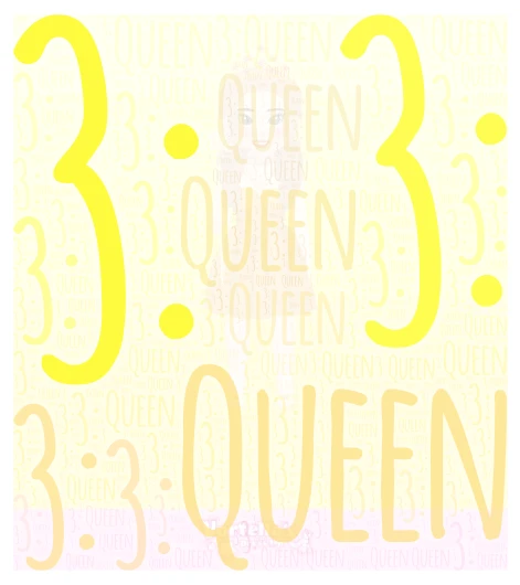 3: Queen word cloud art