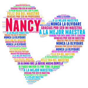 NANCY word cloud art