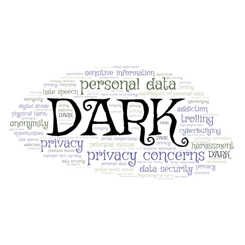 dark word cloud art