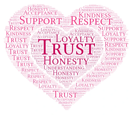 Healthy Traits of Friendship word cloud art