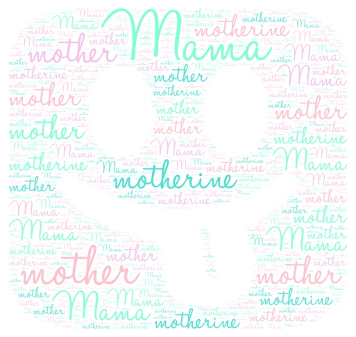 Mama word cloud art