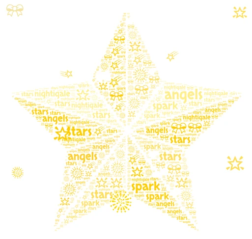 spark star! word cloud art