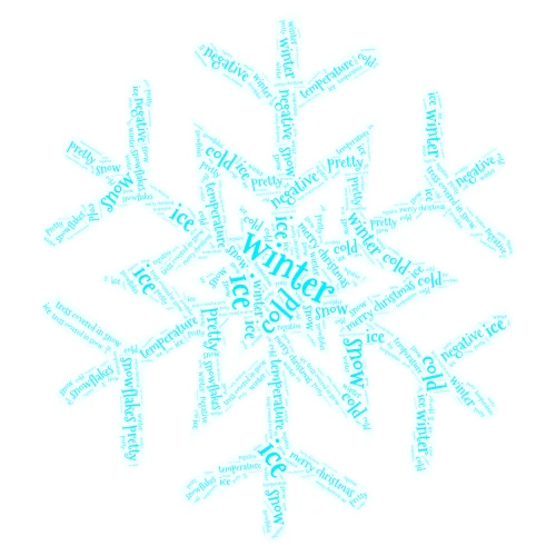 Winter word cloud art