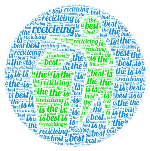 recicle word cloud art