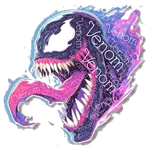 Copy of Venom word cloud art