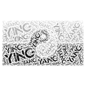 ying yang word cloud art