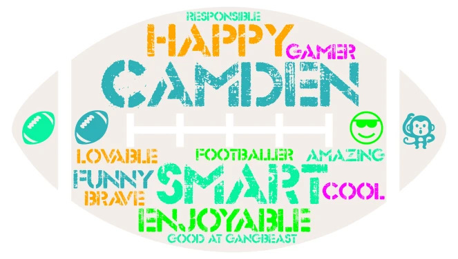 Camden word cloud art