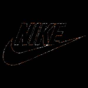 Nike Logo word cloud art