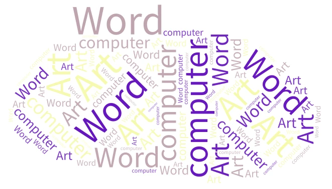 computer word cloud art