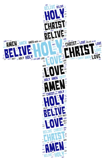 Jesus word cloud art