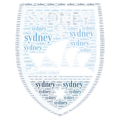 sydney f.c word cloud art