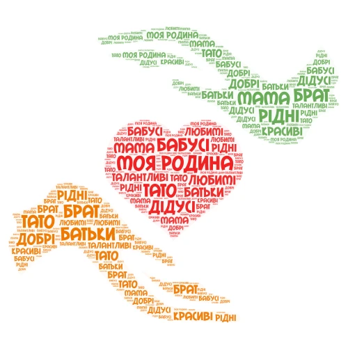 Моя родина  word cloud art
