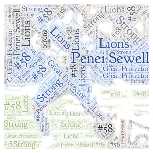 Penei Sewell word cloud art