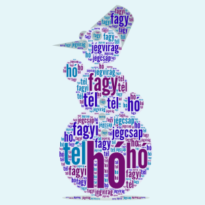 Hóember word cloud art