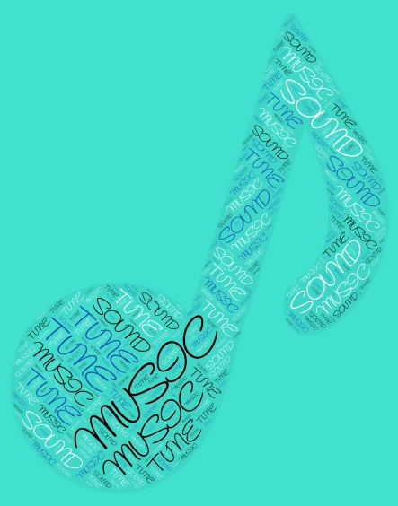 Music To My Ears word cloud art