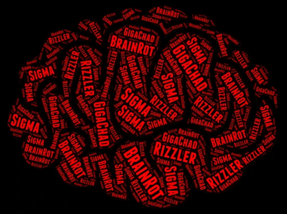 Ultimate Brainrot word cloud art