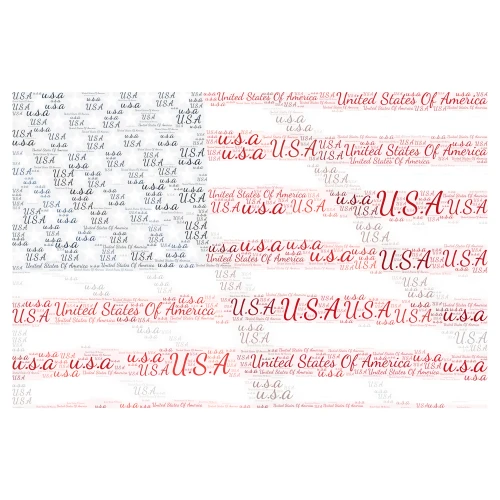 United States Of America word cloud art