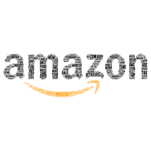 Amazon Logo word cloud art