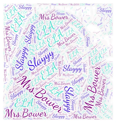 Bower word cloud art