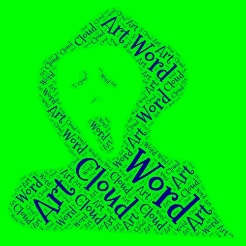 a killer word cloud art