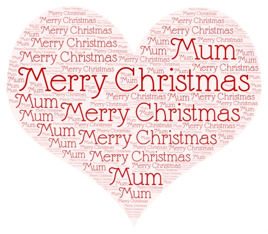 Christmas word cloud art
