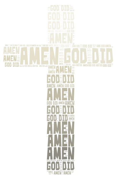 GOD IS GOOD word cloud art