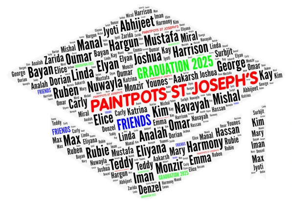 School Graduation Cap word cloud art